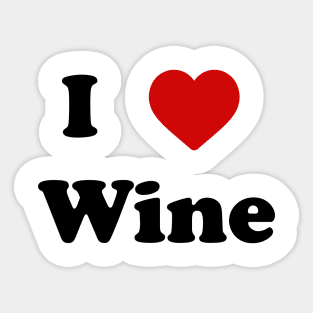 I love wine tee Sticker